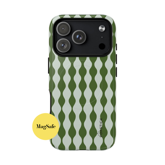 Wavy Baby Green Phone Case - MagSafe